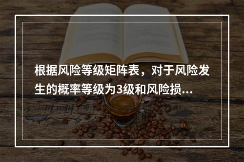 根据风险等级矩阵表，对于风险发生的概率等级为3级和风险损失等