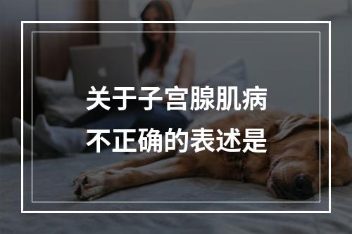 关于子宫腺肌病不正确的表述是