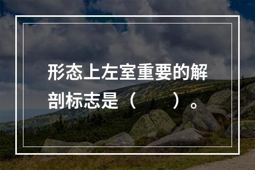 形态上左室重要的解剖标志是（　　）。