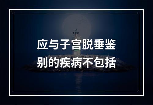 应与子宫脱垂鉴别的疾病不包括