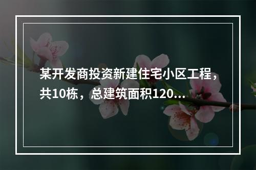 某开发商投资新建住宅小区工程，共10栋，总建筑面积12000