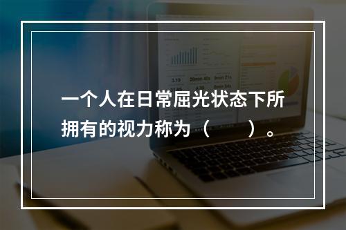 一个人在日常屈光状态下所拥有的视力称为（　　）。