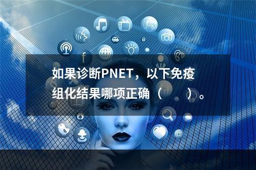 如果诊断PNET，以下免疫组化结果哪项正确（　　）。