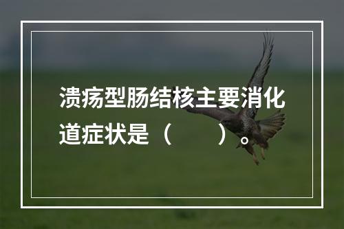 溃疡型肠结核主要消化道症状是（　　）。