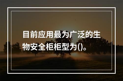 目前应用最为广泛的生物安全柜柜型为()。