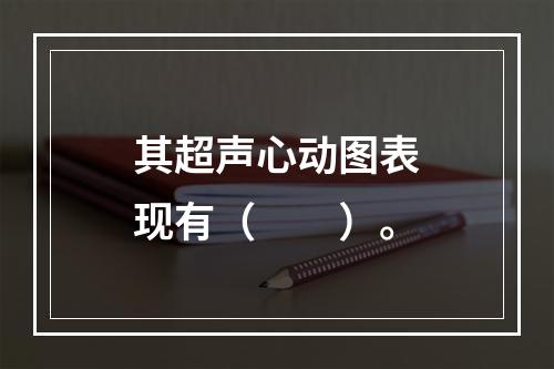 其超声心动图表现有（　　）。