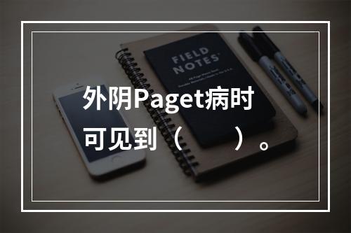 外阴Paget病时可见到（　　）。