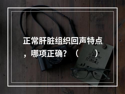 正常肝脏组织回声特点，哪项正确？（　　）