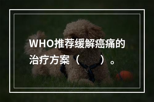 WHO推荐缓解癌痛的治疗方案（　　）。