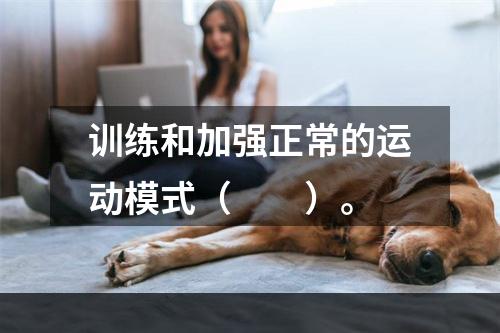 训练和加强正常的运动模式（　　）。