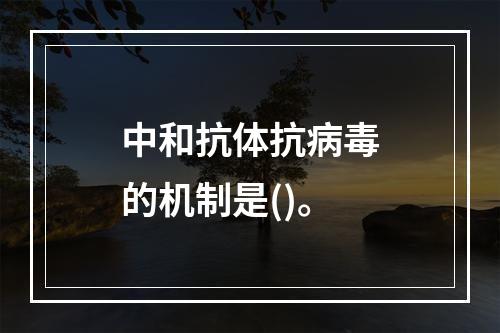 中和抗体抗病毒的机制是()。