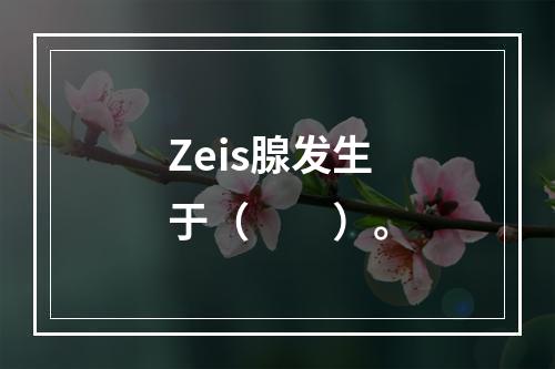 Zeis腺发生于（　　）。