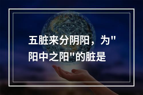 五脏来分阴阳，为