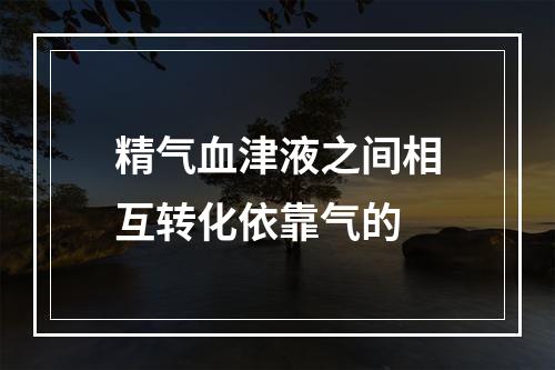 精气血津液之间相互转化依靠气的