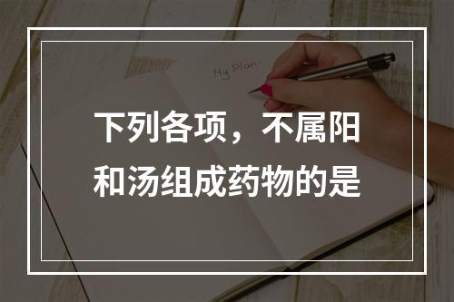 下列各项，不属阳和汤组成药物的是