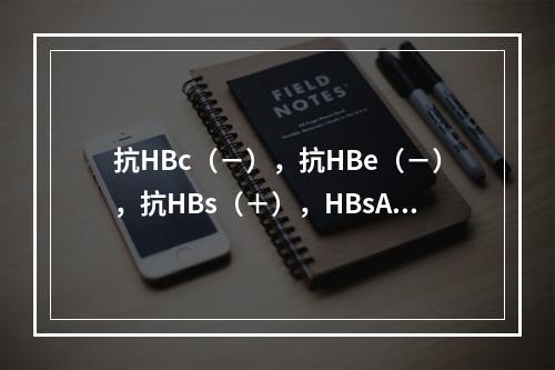 抗HBc（－），抗HBe（－），抗HBs（＋），HBsAg