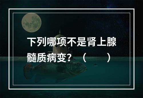 下列哪项不是肾上腺髓质病变？（　　）