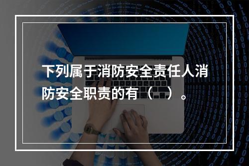 下列属于消防安全责任人消防安全职责的有（ ）。