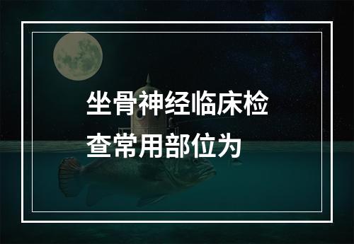 坐骨神经临床检查常用部位为