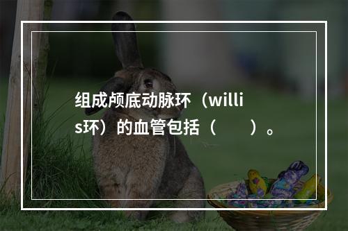 组成颅底动脉环（willis环）的血管包括（　　）。