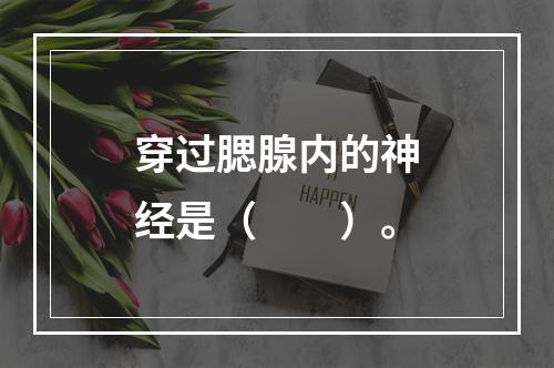 穿过腮腺内的神经是（　　）。