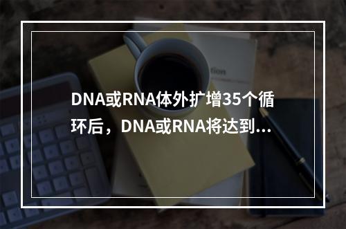 DNA或RNA体外扩增35个循环后，DNA或RNA将达到()