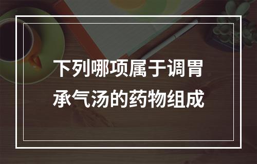 下列哪项属于调胃承气汤的药物组成