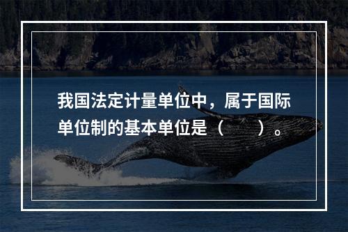 我国法定计量单位中，属于国际单位制的基本单位是（　　）。