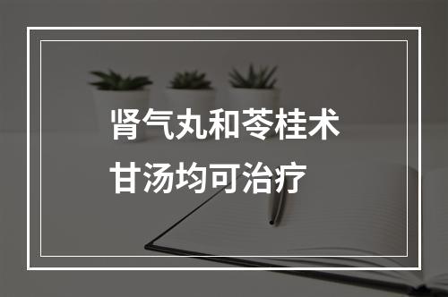 肾气丸和苓桂术甘汤均可治疗