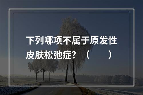 下列哪项不属于原发性皮肤松弛症？（　　）