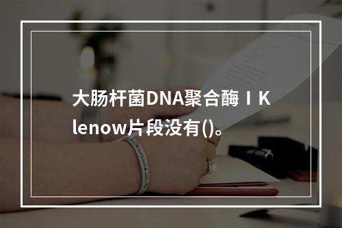 大肠杆菌DNA聚合酶ⅠKlenow片段没有()。