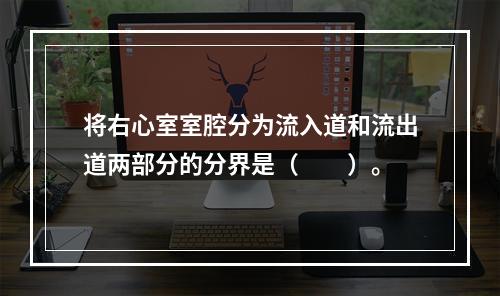 将右心室室腔分为流入道和流出道两部分的分界是（　　）。