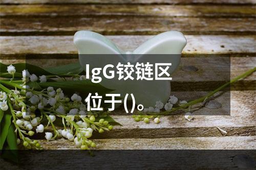 IgG铰链区位于()。