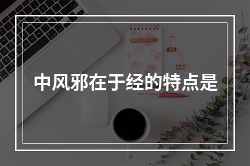 中风邪在于经的特点是