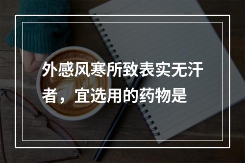 外感风寒所致表实无汗者，宜选用的药物是