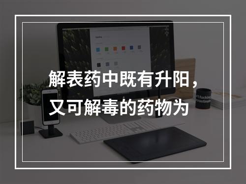 解表药中既有升阳，又可解毒的药物为