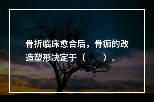 骨折临床愈合后，骨痂的改造塑形决定于（　　）。