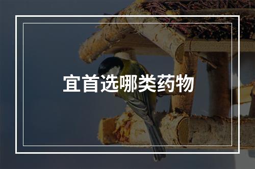 宜首选哪类药物