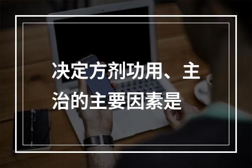 决定方剂功用、主治的主要因素是