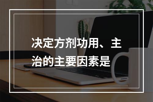 决定方剂功用、主治的主要因素是