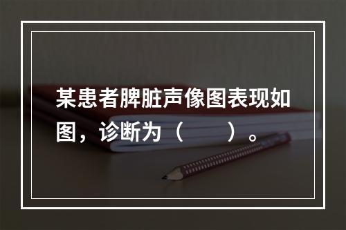 某患者脾脏声像图表现如图，诊断为（　　）。