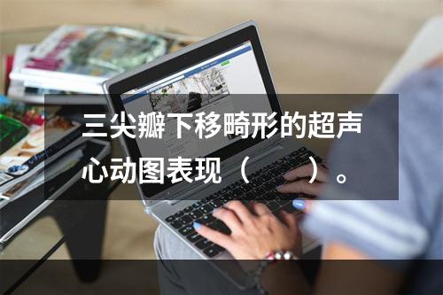 三尖瓣下移畸形的超声心动图表现（　　）。