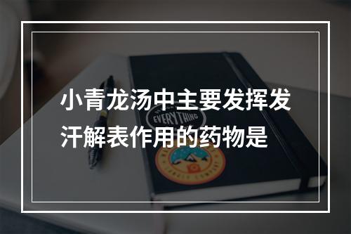 小青龙汤中主要发挥发汗解表作用的药物是