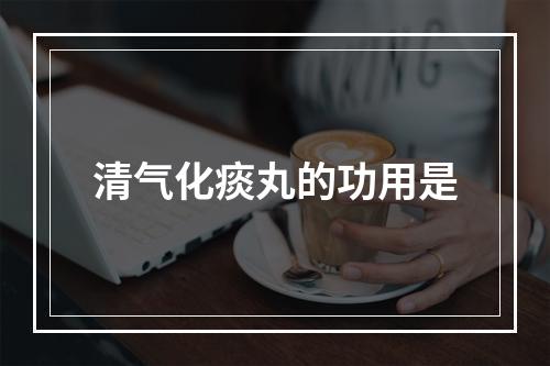 清气化痰丸的功用是