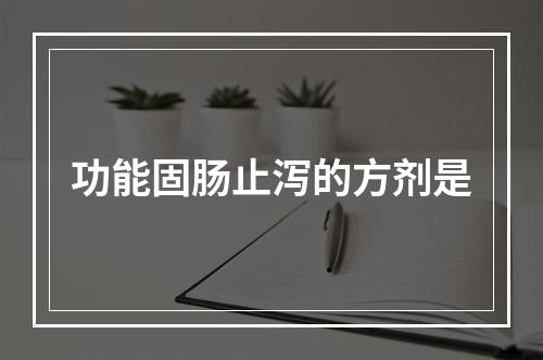 功能固肠止泻的方剂是