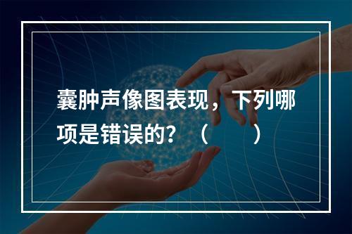 囊肿声像图表现，下列哪项是错误的？（　　）