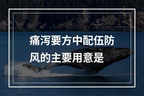 痛泻要方中配伍防风的主要用意是