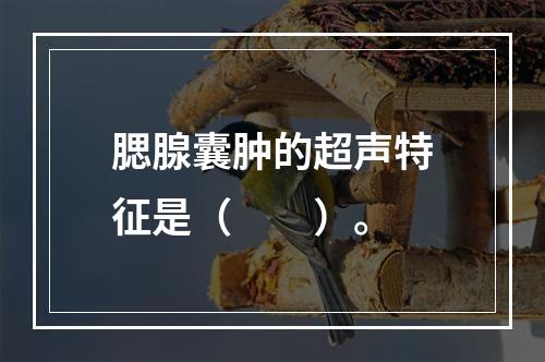 腮腺囊肿的超声特征是（　　）。