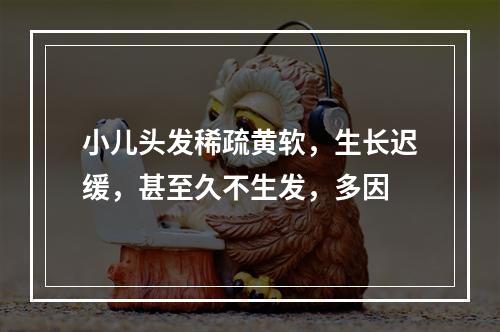 小儿头发稀疏黄软，生长迟缓，甚至久不生发，多因