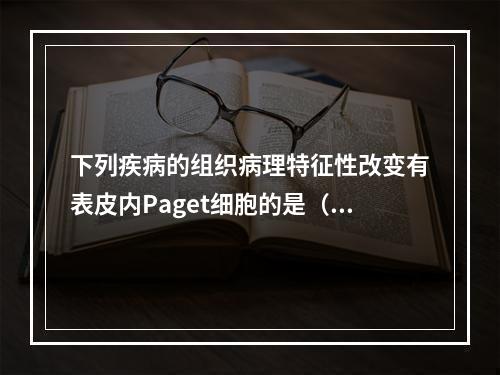 下列疾病的组织病理特征性改变有表皮内Paget细胞的是（　　